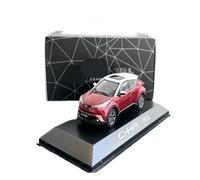 Modelo De Coche Vintage 1:43 para El Modelo De Automóvil GAC Toyota C-HR Modelo Automóvil con Aleación Superior Blanca Automóvil Colección Rojo Decoraciones De Mesa