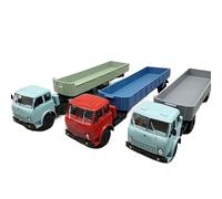 Modelo De Coche Vintage 1/43 para El Modelo De Remolque Marte Cabeza Coche Decoraciones De Metal Aleación Adornos Familiares Juguetes Juego Decoraciones De Mesa(Blue Front End Gray Trailer)