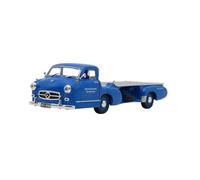 Modelo de Coche Vintage 1:43 para El Remolque del Coche Mercedes-Benz Renntransporter Blue Wonder F1 Ingeniería Vehículos Decoración Decoraciones de Mesa