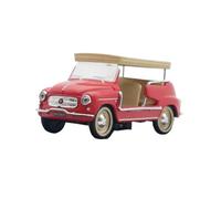Modelo De Coche Vintage 1:43 para Fiat 600 Jolly Capri 1966 Taxi Coche Modelo De Aleación Estática Juguetes De Viaje Fiesta De Cumpleaños Favor Decoraciones De Mesa