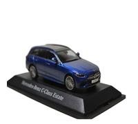 Modelo De Coche Vintage 1:43 para Mercedes-Benz Clase C S206 AMG Touring Edition Azul Metalizado Colección para Amantes del Sedán Decoraciones De Mesa