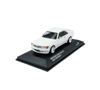 Modelo De Coche Vintage 1:43 para Mercedes Sec 560 Amg Widebody 1990 Modelo De Coche De Aleación Sedán Clásico Blanco De Exhibición Decoraciones De Mesa