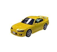 Modelo De Coche Vintage 1:43 para Nissan Silvia S15 Spec R EM628 1999 Modelo Coche De Resina Amarilla Modelo Superdeportivo Estático Adornos Decoraciones De Mesa