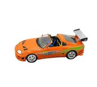 Modelo De Coche Vintage 1:43 para Toyota Supra Mark IV Naranja Superdeportivo Modelo De Coche De Aleación De Escala Pequeña Vehículo Realista Decoraciones De Mesa
