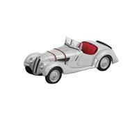 Modelo De Coche Vintage 1/64 para BMW 328 Modelo Coche Aleación Retro Convertible Colección Favorita para Adultos Juguete Metal Exhibición Decoraciones De Mesa(Silver)