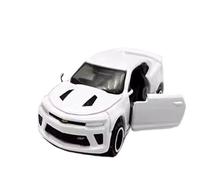 Modelo De Coche Vintage 1 64 para Chevrolet Camaro Coche Deportivo De Metal Blanco Modelo Sedán Pequeño Vehículo Familiar Exhibición Decoraciones De Mesa