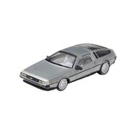 Modelo De Coche Vintage 1:64 para Delorean DMC-12 Modelos Coches Aleación Varios Estilos Soporte Exhibición Vehículos Raros Decoración Plateada Decoraciones De Mesa(Silver C)