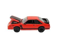 Modelo De Coche Vintage 1/64 para El Ford Mustang GT-Gustom Modelo Automóvil Aleación Rojo Modelo Pequeño con Capó Delantero Que Se Puede Abrir Decoraciones De Mesa