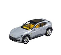 Modelo De Coche Vintage 1:64 para El Modelo De Coche Aleación Ferrari Purosangue Puma SUV Modelo De Diseño Moda Color Sedán Clásico Exhibición Decoraciones De Mesa(Gray)