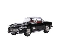 Modelo De Coche Vintage 1:64 para Ferrari 250GT Convertible Clásico Deportivo Coche De Aleación De Doble Puerta Modelo De Casa Retro Decoraciones De Mesa(Black)