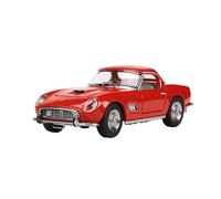 Modelo De Coche Vintage 1:64 para Ferrari 250GT Convertible Clásico Deportivo Coche De Aleación De Doble Puerta Modelo De Casa Retro Decoraciones De Mesa(Red)