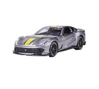 Modelo de Coche Vintage 1:64 para Ferrari 812 Competizione Modelo Coche Aleación Coleccionables Colección para Adultos Vehículos Decoración Decoraciones de Mesa(Silver)