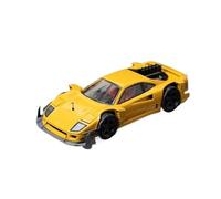 Modelo De Coche Vintage 1:64 para Ferrari F40 599 Diecast Versión Revisada Modelo Coche Metal Espacio Exhibición La Casa Colocación En Vitrina Decoraciones De Mesa(Yellow)