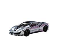 Modelo De Coche Vintage 1:64 para Ferrari Novitec 488 Pista Cubierta Trasera Abatible Aleación Decorativa Modelo De Coche Mini Vehículo Decoraciones De Mesa