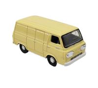 Modelo De Coche Vintage 1/64 para Ford Econoline Delivery Van 1965 Aleación Fundición A Presión Simulación Vehículo Modelo Decorativo Amarillo Decoraciones De Mesa