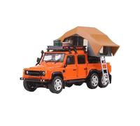 Modelo De Coche Vintage 1:64 para Land Rover Defender 6 * 6 Camioneta Todoterreno Modelo De Automóvil Aleación A Pequeña Escala con Accesorios Decoraciones De Mesa(Orange)