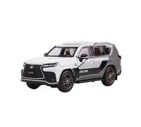Modelo De Coche Vintage 1:64 para Lexus LX600 Edición Deportiva Modelo De Coche De Aleación Multicolor Juguete De Colección Exhibición Interior Decoraciones De Mesa(Silver)