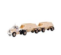 Modelo De Coche Vintage 1/64 para Mack B-61T + Remolque Volteo Inferior 1957 Modelo Remolque De Aleación Fundida A Presión Edición Coleccionista Decoraciones De Mesa
