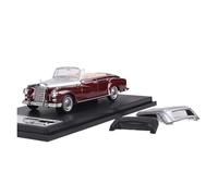 Modelo De Coche Vintage 1:64 para Mercedes Benz 300D Convertible Retro Coche De Aleación Estilo Moda Modelo De Coche Adornos Antiguos Decoraciones De Mesa(Red)
