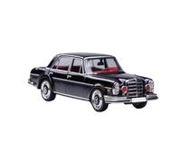 Modelo De Coche Vintage 1:64 para Mercedes-Benz 300SEL Cuarta Clase S W109 Negro Simulación Modelo Coche De Aleación Elementos De Exhibición Decoraciones De Mesa