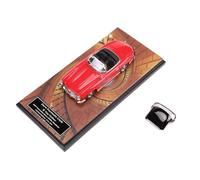 Modelo De Coche Vintage 1:64 para Mercedes Benz 300SL W198 Clásico Convertible Vintage Modelo Coche De Aleación con Interior Marrón Y Negro Decoraciones De Mesa(Red)