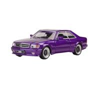 Modelo De Coche Vintage 1:64 para Mercedes-Benz 560SEC AMG Modelo Coche De Aleación De Plata Y Púrpura Serie Fashion Juguete A Pequeña Escala Decoraciones De Mesa(Purple)