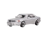 Modelo De Coche Vintage 1:64 para Mercedes-Benz 560SEC AMG Modelo Coche De Aleación De Plata Y Púrpura Serie Fashion Juguete A Pequeña Escala Decoraciones De Mesa(Silver)