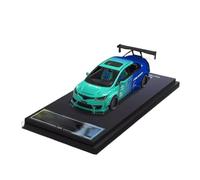 Modelo De Coche Vintage 1:64 para Nissan Civic Time Micro Advan/Falken Pintura Aleación Diecast Modelo Coches Exhibición Decoraciones De Mesa(Blue A)