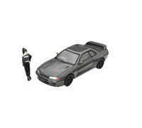 Modelo De Coche Vintage 1:64 para Nissan GTR R32 Cubierta Frontal Aleación Que Se Puede Abrir Escena Modelo Coche Una Sorpresa Cumpleaños Decoraciones De Mesa