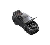 Modelo De Coche Vintage 1:64 para Nissan GTR R33 Nismo 400R Vehículo Fundición A Presión Negro Modelo Coche Miniatura Coleccionable Decoraciones De Mesa