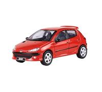 Modelo De Coche Vintage 1:64 para Peugeot 206 Sedán De Metal Modelo De Coche De Aleación De Fundición A Presión Vehículo Colección Adornos Decoraciones De Mesa(Red)