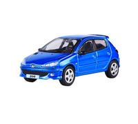 Modelo De Coche Vintage 1:64 para Peugeot 206 Sedán De Metal Modelo De Coche De Aleación De Fundición A Presión Vehículo Colección Adornos Decoraciones De Mesa(Blue B)