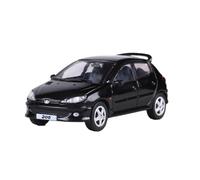 Modelo De Coche Vintage 1:64 para Peugeot 206 Sedán De Metal Modelo De Coche De Aleación De Fundición A Presión Vehículo Colección Adornos Decoraciones De Mesa(Black)
