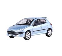 Modelo De Coche Vintage 1:64 para Peugeot 206 Sedán De Metal Modelo De Coche De Aleación De Fundición A Presión Vehículo Colección Adornos Decoraciones De Mesa(Blue)