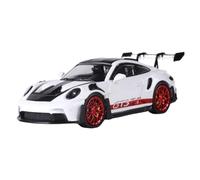 Modelo De Coche Vintage 1:64 para Porsche 911 GT3RS Mini Modelo De Coche Aleación Modelo En Miniatura Colección Exhibición Decoración Deportiva Decoraciones De Mesa(White)