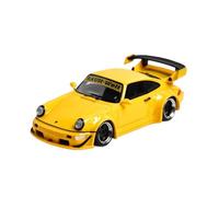 Modelo De Coche Vintage 1:64 para Porsche RWB 993 Rauh-Welt Modelo De Coche De Resina Sala De Estudio Exhibición Serie De Decoración Amarilla Decoraciones De Mesa(Yellow)