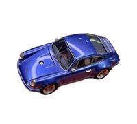 Modelo De Coche Vintage 1:64 para Porsche Singer 911 964 Coupé Modelo De Resina Azul Miniatura Coleccionable Decoración De Fiesta Decoraciones De Mesa