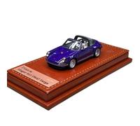 Modelo De Coche Vintage 1:64 para Porsche Singer 911 964 Targa Púrpura Adornos De Simulación Modelo De Coche Resina Escala Vehículo Decoraciones De Mesa