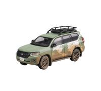 Modelo De Coche Vintage 1:64 para Toyota Land Cruiser Prado 150 con Portaequipajes De Aleación Verde Modelo Coche De Colección Versión Mapa Decoraciones De Mesa