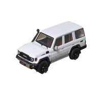 Modelo De Coche Vintage 1:64 para Toyota LC76 2023 Land Cruiser J70 Modelo De Coche De Aleación Adorno De Decoración para Fiesta Cumpleaños Decoraciones De Mesa(White B)