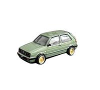 Modelo De Coche Vintage 1:64 para Volkswagen Golf GTI Mk2 Aleación Verde Decoración Coche Modelo Fundición A Presión Juguete Colección Coche Decoraciones De Mesa