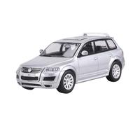 Modelo De Coche Vintage 1:64 para Volkswagen Touareg R50 Vehículo Miniatura Modelo De Aleación Multicolor Coches De Juguete Decoración Creativa Decoraciones De Mesa(Silver)