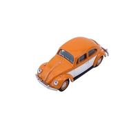 Modelo de Coche Vintage 1:64 para VW T1 T3 Beetle Y Holden Porsche 356 Mercedes-Benz Modelo De Coche De Aleación Juguete Coleccionable Decoraciones de Mesa(Orange)