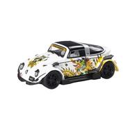 Modelo De Coche Vintage 1:64 Volkswagen Beetle RWB964 - Furgoneta Carga Versión Pintada Modelo Coche De Aleación Realista Recuerdo Decoraciones De Mesa