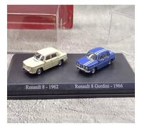 Modelo De Coche Vintage 1/87 para Renault 8 Inicio Vehículo De Aleación Doble Coche Mini Modelo Serie Conjunto Versión Sorpresa De Cumpleaños Decoraciones De Mesa