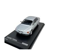 Modelo De Coche Vintage Adorno Artístico para Coche BMW 750iL (E38) Modelo Coche Blanco Coleccionable De Aleación Sedán Escala 1/64 Decoraciones De Mesa