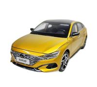 Modelo De Coche Vintage Adornos Navideños para Coche De Aleación Beijing Hyundai Langdong Elantra Festa Escala 1/18 Decoraciones De Mesa(Yellow)