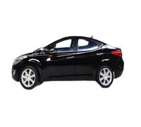 Modelo De Coche Vintage Adornos Navideños para Coche De Aleación Beijing Hyundai Langdong Elantra Festa Escala 1/18 Decoraciones De Mesa(Black)