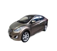 Modelo De Coche Vintage Adornos Navideños para Coche De Aleación Beijing Hyundai Langdong Elantra Festa Escala 1/18 Decoraciones De Mesa(Brown)