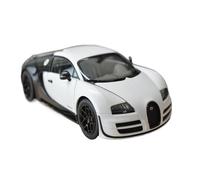 Modelo De Coche Vintage Bugatti Veyron SS Coche De Aleación Coleccionable A Gran Escala En Blanco Y Negro Escala 1:18 para Decorar Decoraciones De Mesa